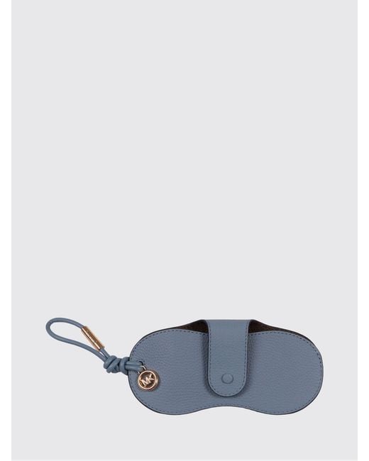 Michael Kors Blue Grained Leather Glasses Case