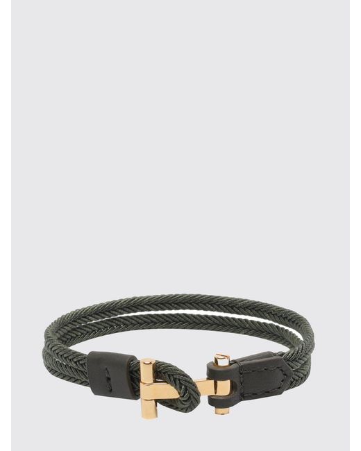 Tom Ford Green Braided Nylon And Cotton Bracelet for men