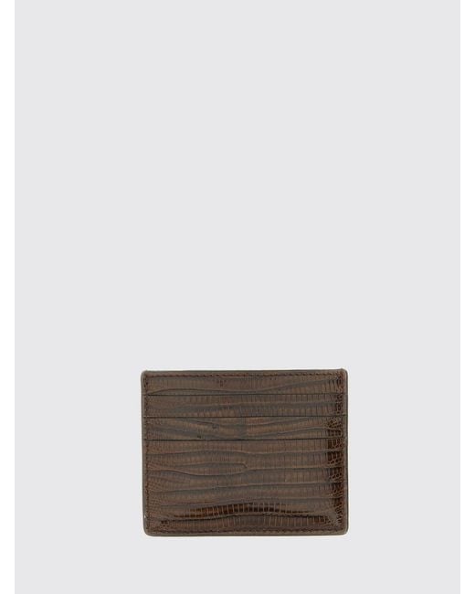 Brunello Cucinelli Brown Flat Card Holder