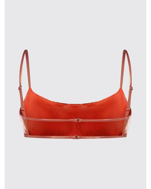 Blumarine Red Stretch Polyester Bikini Top