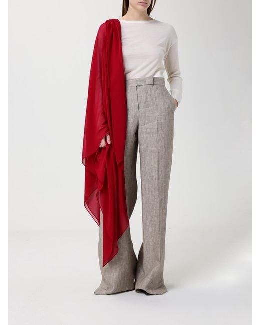 Max Mara Gray Deserto Linen Palazzo Trousers