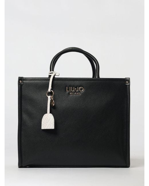 Liu Jo Black Faux Leather Bag With Charm