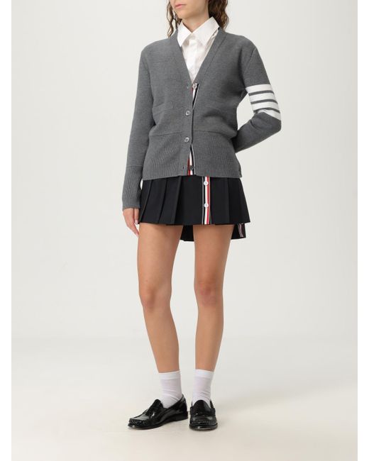Thom Browne Black Minirock Aus Einem Wollgemisch