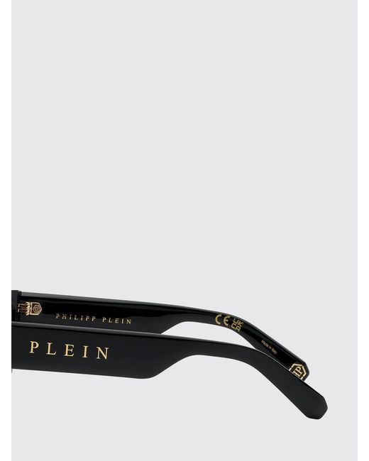 Philipp Plein Gray Eagle Aviator Acetate Sunglasses With Lettering Logo for men