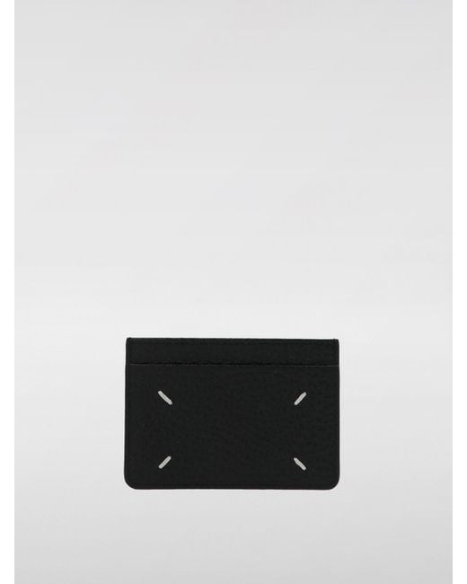 Maison Margiela White Grained Leather Card Holder for men