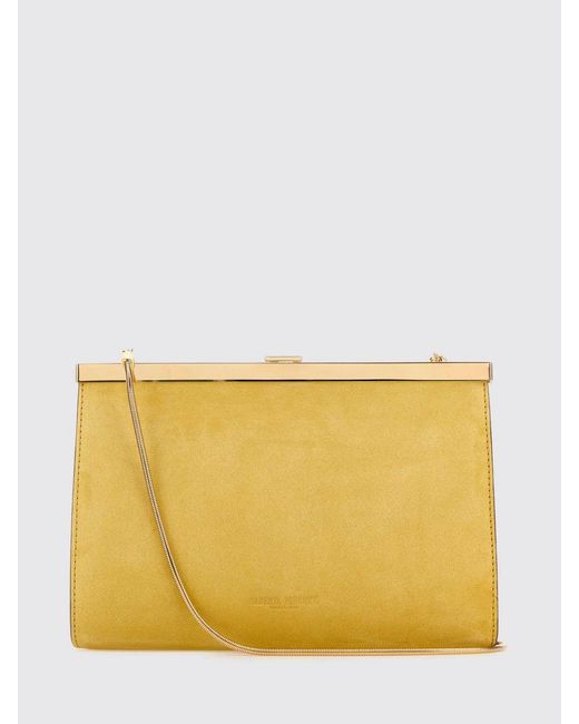 Alberta Ferretti Yellow Suede Clutch