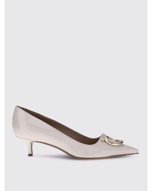 Ferragamo Natural Gancini Pumps aus Lackleder 50mm