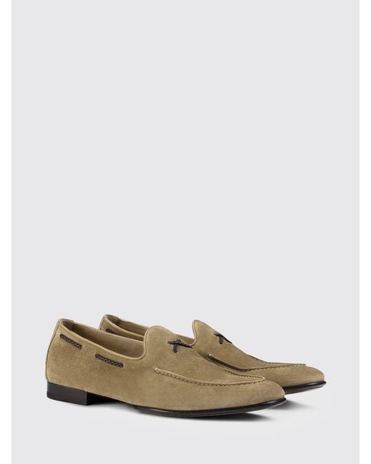 Doucal's Natural Suede Loafers for men