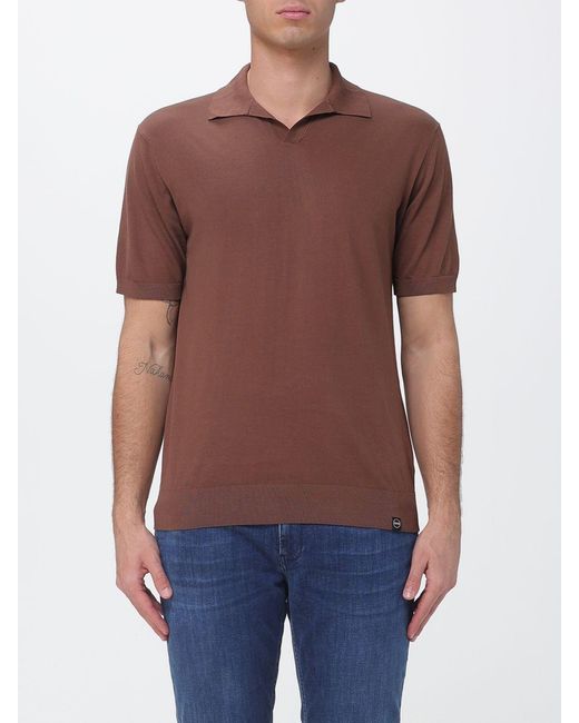 Colmar Purple Cotton Knit Polo Shirt for men