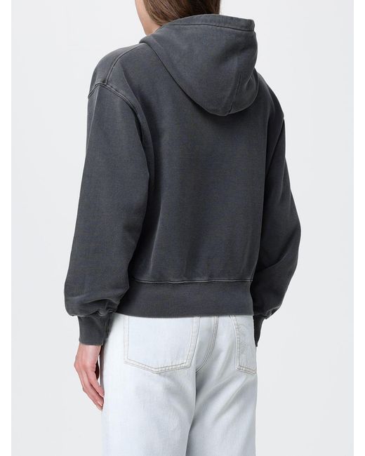 Carhartt Blue Cotton Hoodie With Logo