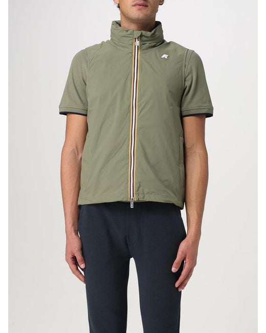 K-Way Green Nylon Vest for men