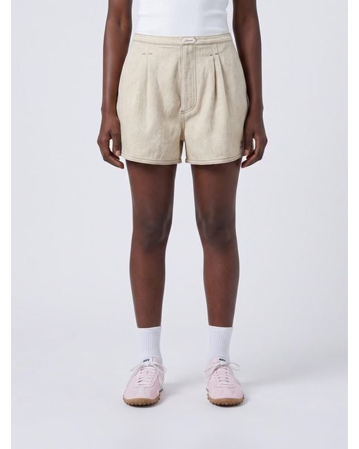 Jacquemus White Cotton Blend Shorts