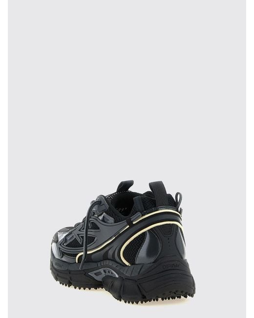 Off-White c/o Virgil Abloh Black Be Right Back Low-Top Mesh And Rubber Sneakers With Lug Sole for men