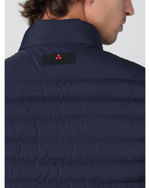 Peuterey Blue Quilted Nylon Vest for men