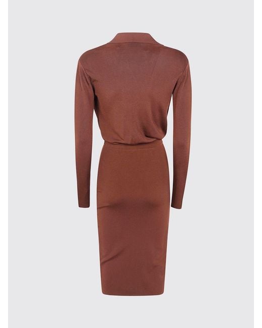 Elisabetta Franchi Red Midi Sheath Dress
