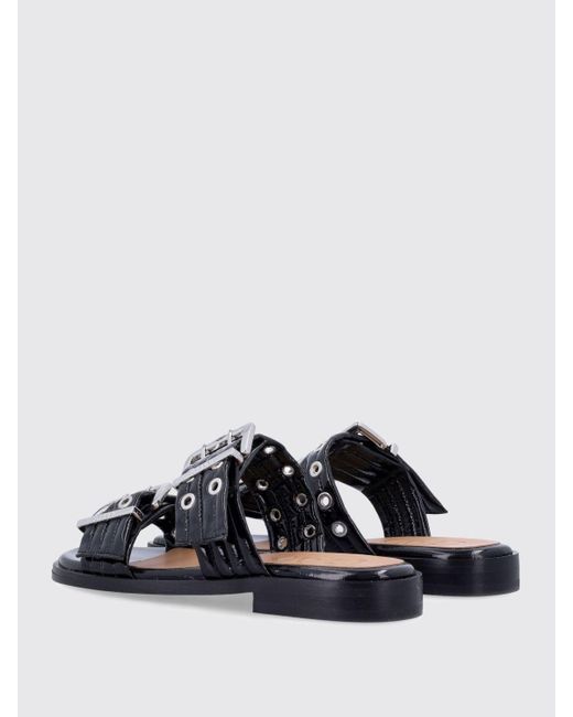 Ganni Black Flat Shoes