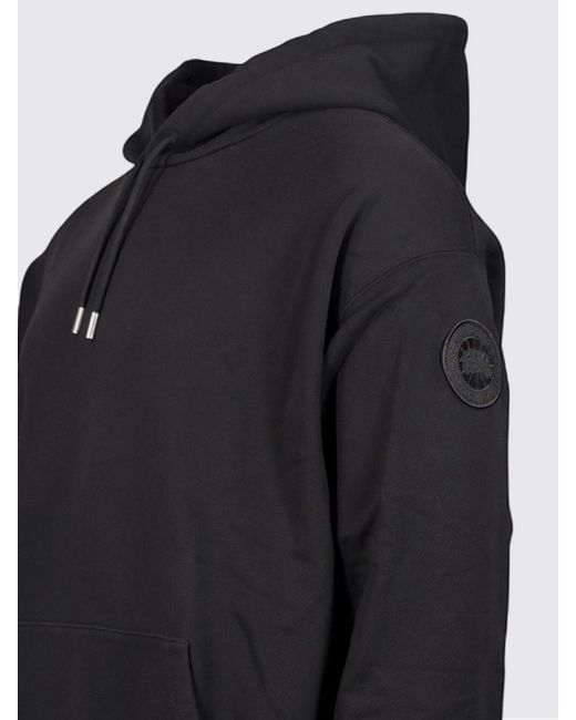 Canada Goose Black Cotton Hoodie for men