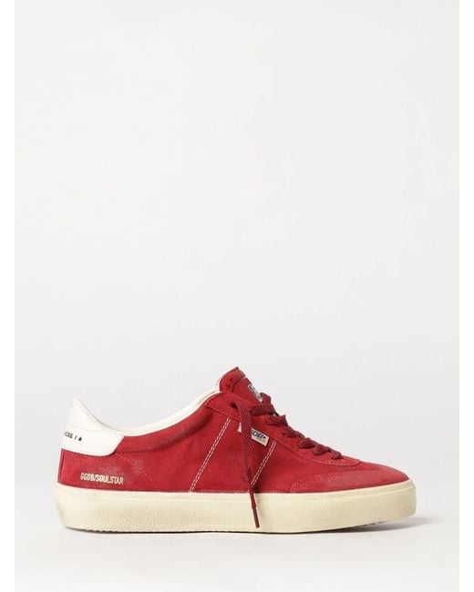 Golden Goose Deluxe Brand Red Soul Star Distressed Effect Calfskin Low-Top Sneakers for men