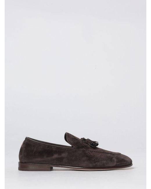 Brunello Cucinelli White Suede Calfskin Loafers for men