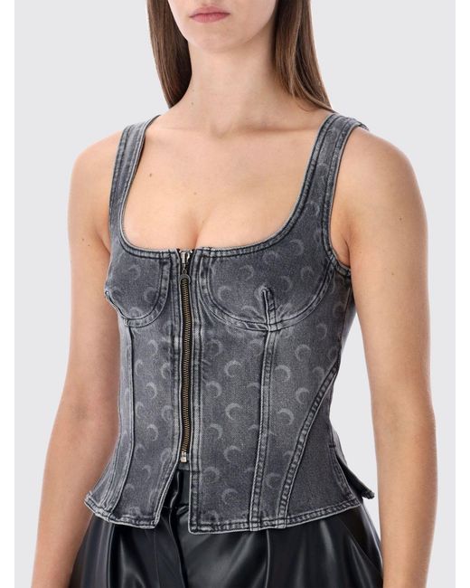 Top Bustier di MARINE SERRE in Blue