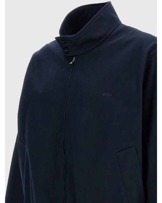 A.P.C. Blue Cotton Bomber Jacket for men