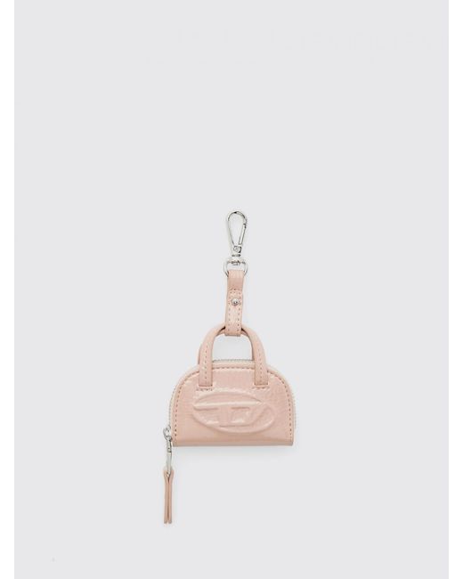 DIESEL White 1Dr Dome Leather Charm