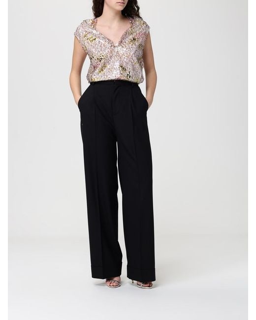 Alberta Ferretti Natural Sequin Top