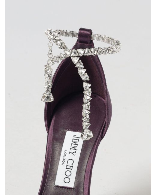 Jimmy Choo Pink Stevie Satin Pump With Jewel Strap