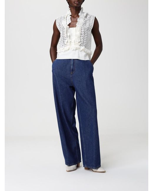 Jeans Palazzo De Denim Alberta Ferretti de color Blue