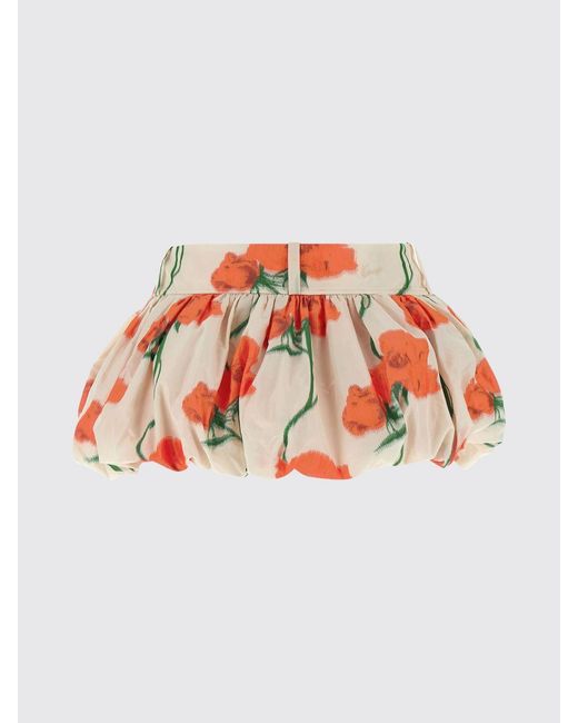 KENZO Orange Printed Polyester Mini Skirt