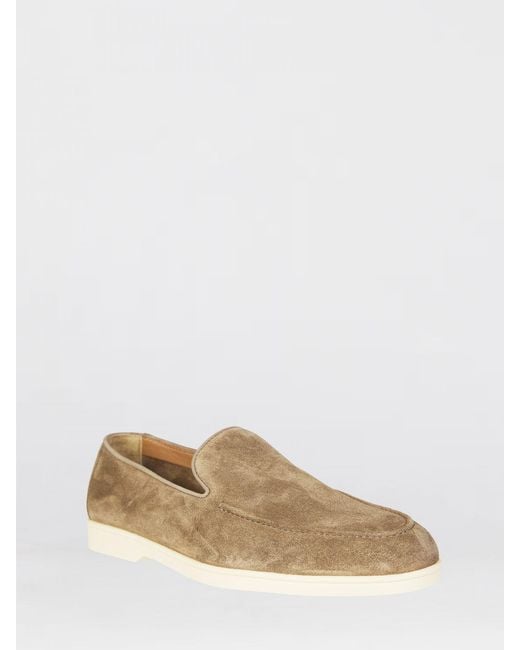 Doucal's White Suede Loafers for men