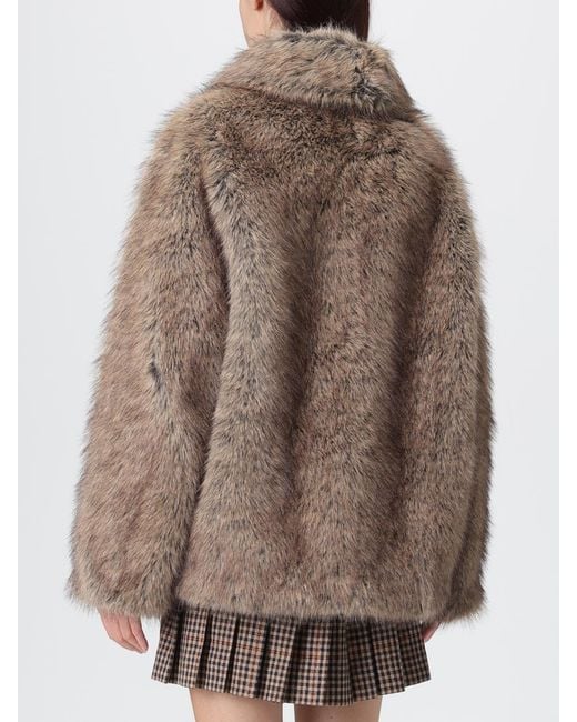 Liu Jo Brown Fur Coats