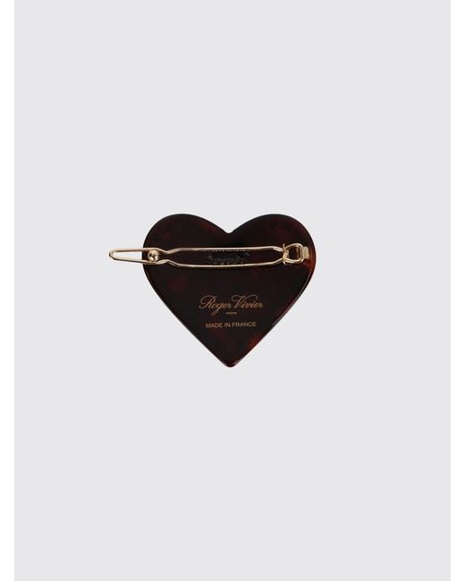 Roger Vivier White Heart Hair Clip