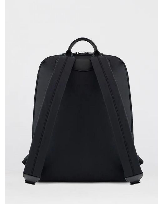 Emporio Armani Black Recycled Nylon Backpack for men