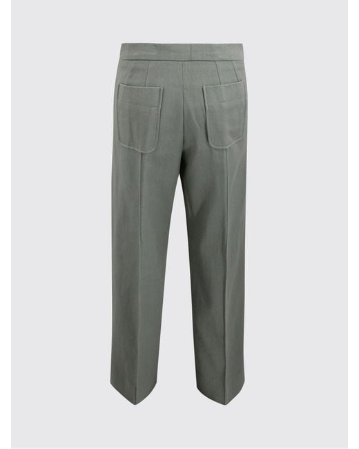 Soeur Gray Cotton Straight Trousers