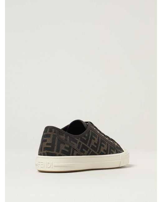 Fendi Brown Domino Ff Sneakers for men