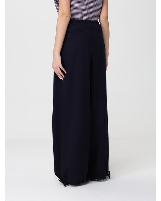 Marni Blue Wool Wide-Leg Trousers
