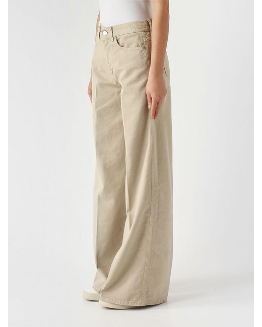 PT Torino Natural Wide Leg Cotton Denim Jeans