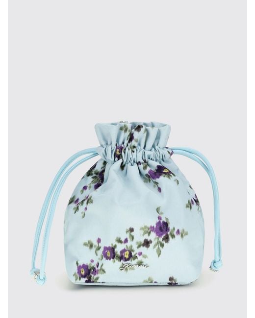 Ganni Blue Printed Nylon Pouch