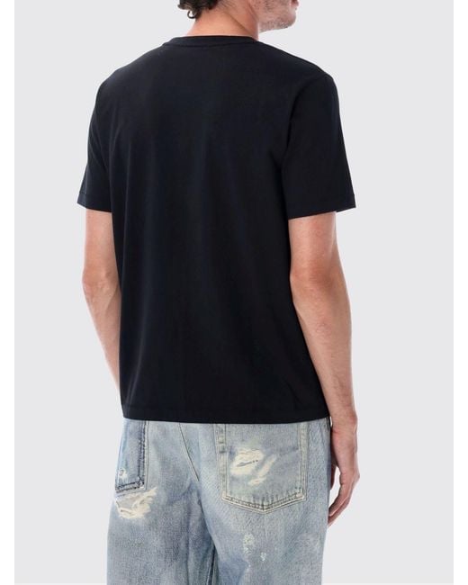Off-White c/o Virgil Abloh Black Short-Sleeved Cotton T-Shirt With Contrasting Logo Print for men