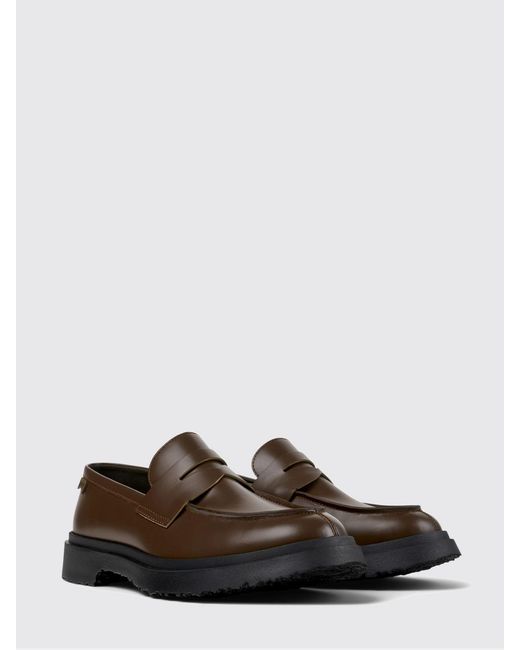 Camper White Walden Brushed Leather Loafers for men