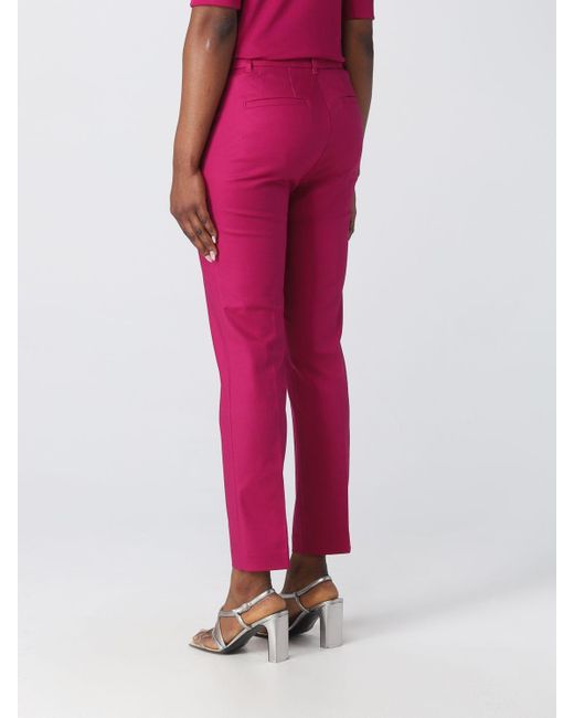 Pantaloni in cotone stretch di Lauren by Ralph Lauren in Pink