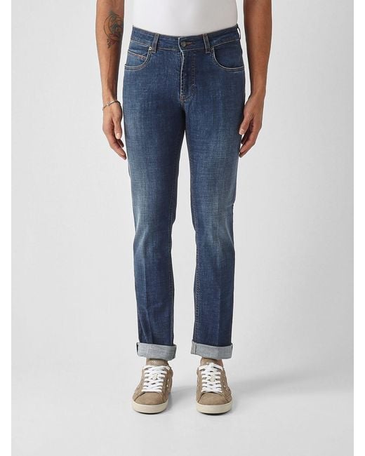 Fay Blue Slim Fit Stretch Denim Jeans for men