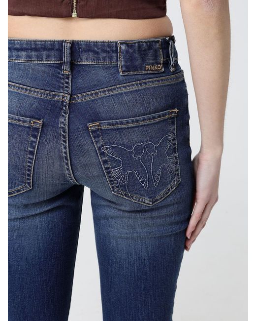 Pinko Blue Cropped Fit Cotton Jeans