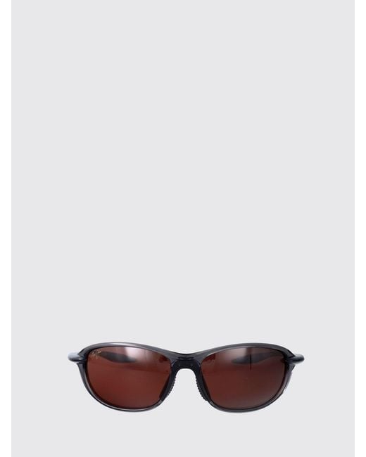 Maui Jim White Hookipa Ultra Oval Acetate Sunglasses With Polarized Lenses for men