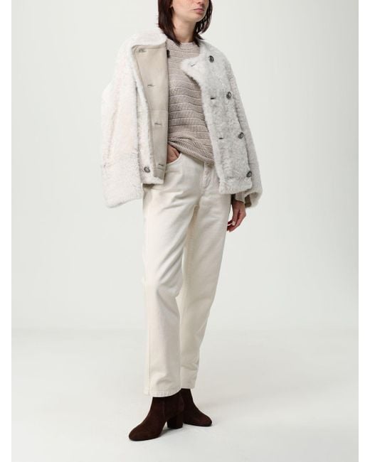 Brunello Cucinelli Natural Fur Coats