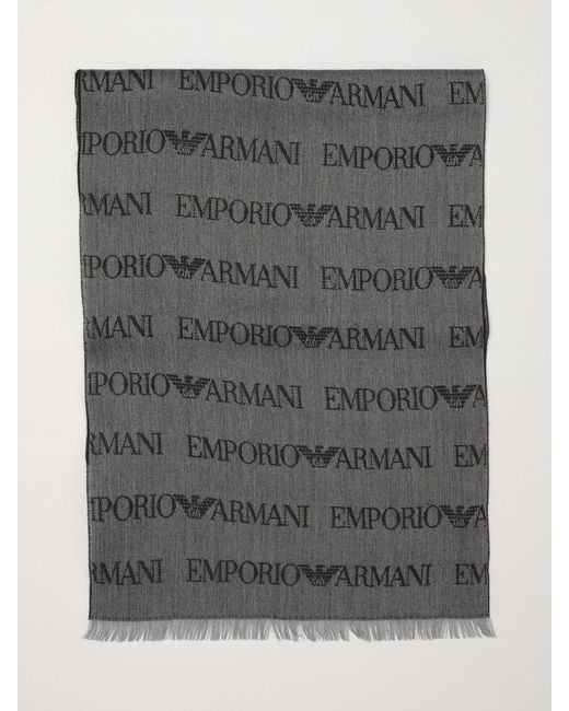 Emporio Armani Gray Scarf for men