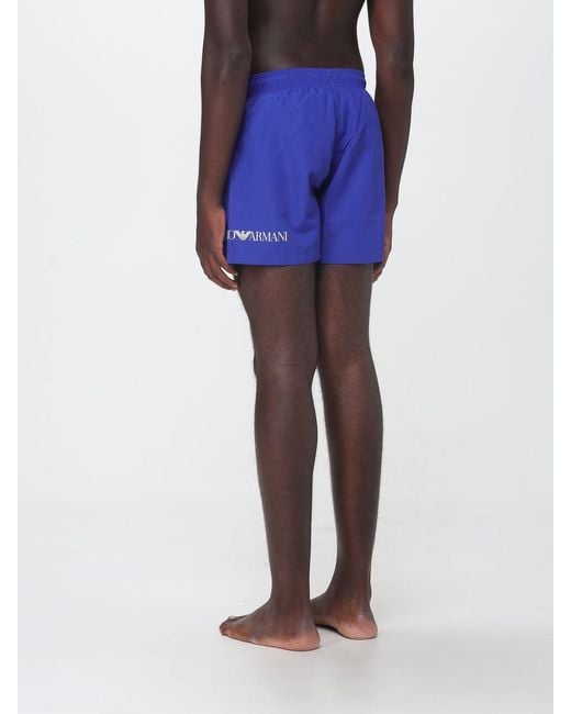 EA7 Blue Polyester Swimsuit for men
