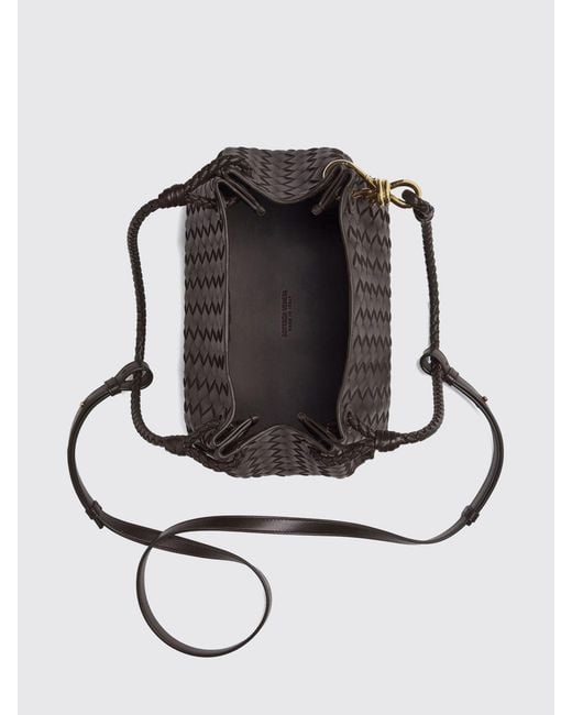 Bottega Veneta Black Parachute Intrecciato Lambskin Shoulder Bag