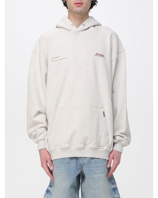 Sudadera Con Capucha De Algodón Con Logo Represent de hombre de color White
